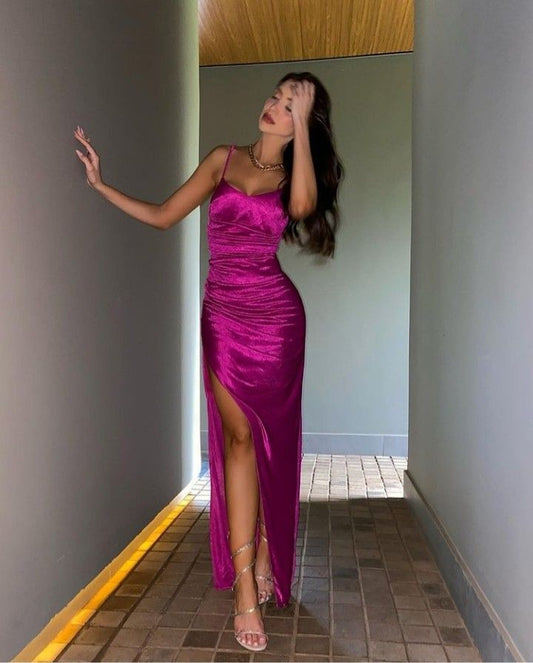 Modest Sheath Spaghetti Straps 20th Birthday Dress Prom Dress 21st Birthday Outfits For Women W0254