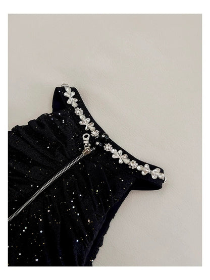 Pretty Sheath High Neck Black Summer 16th Birthday Dresses For Teens Hoco Dress Mini 18th Birthday Outfit Cocktail Dresses For Women W882