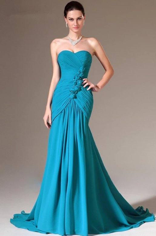 Backless Evening Dresses Mermaid Sweetheart Chiffon Plus Size Long Formal Party Evening Gown Prom Dresses Robe De Soiree - RongMoon