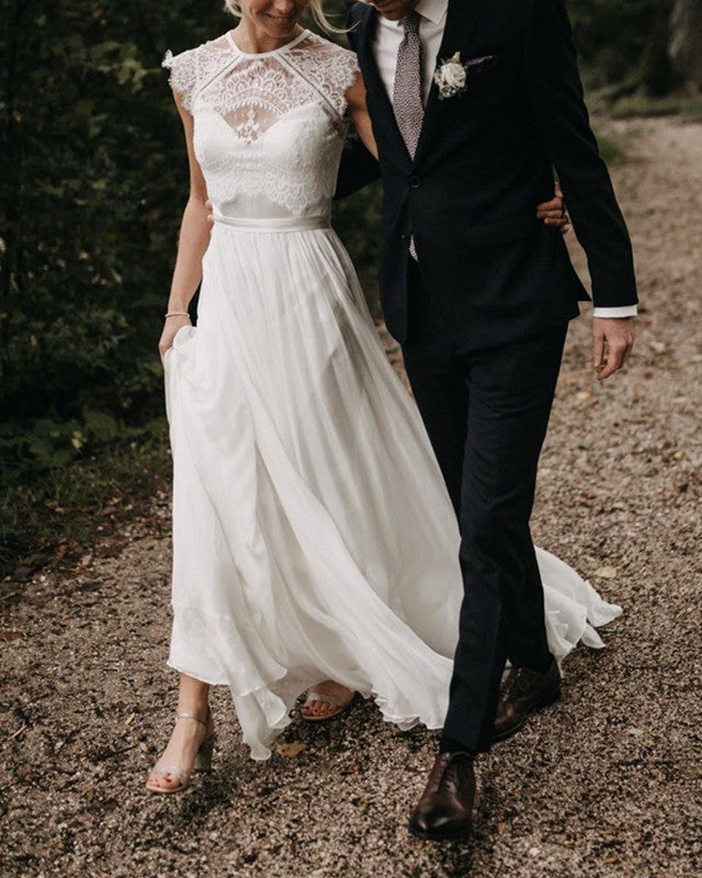 Chiffon Wedding Dress Lace Bolero Jacket