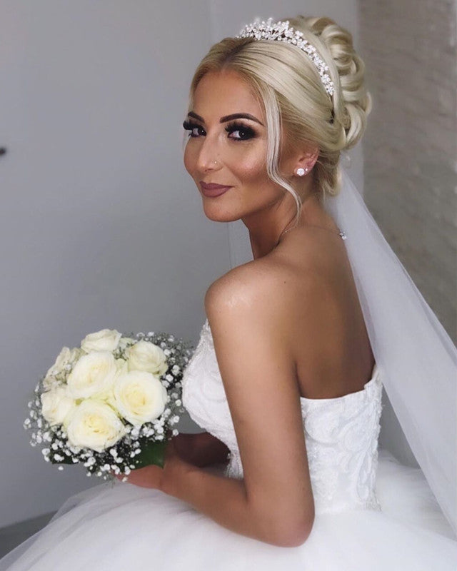 Strapless Wedding Dress Ball Gown Emboridery Beaded
