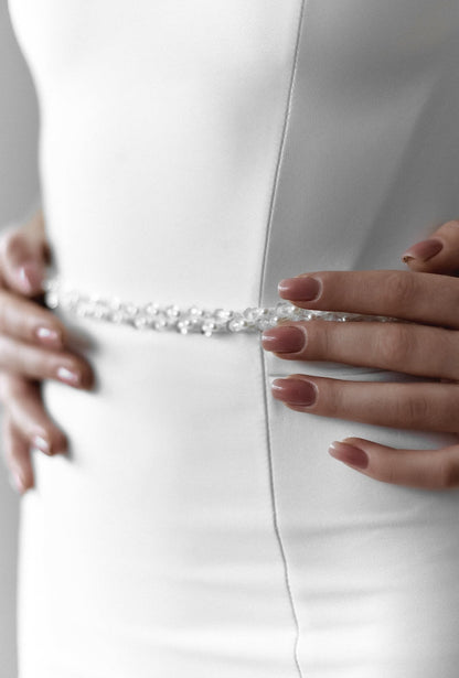 Stunning Trailing Strapless White Wedding Dress