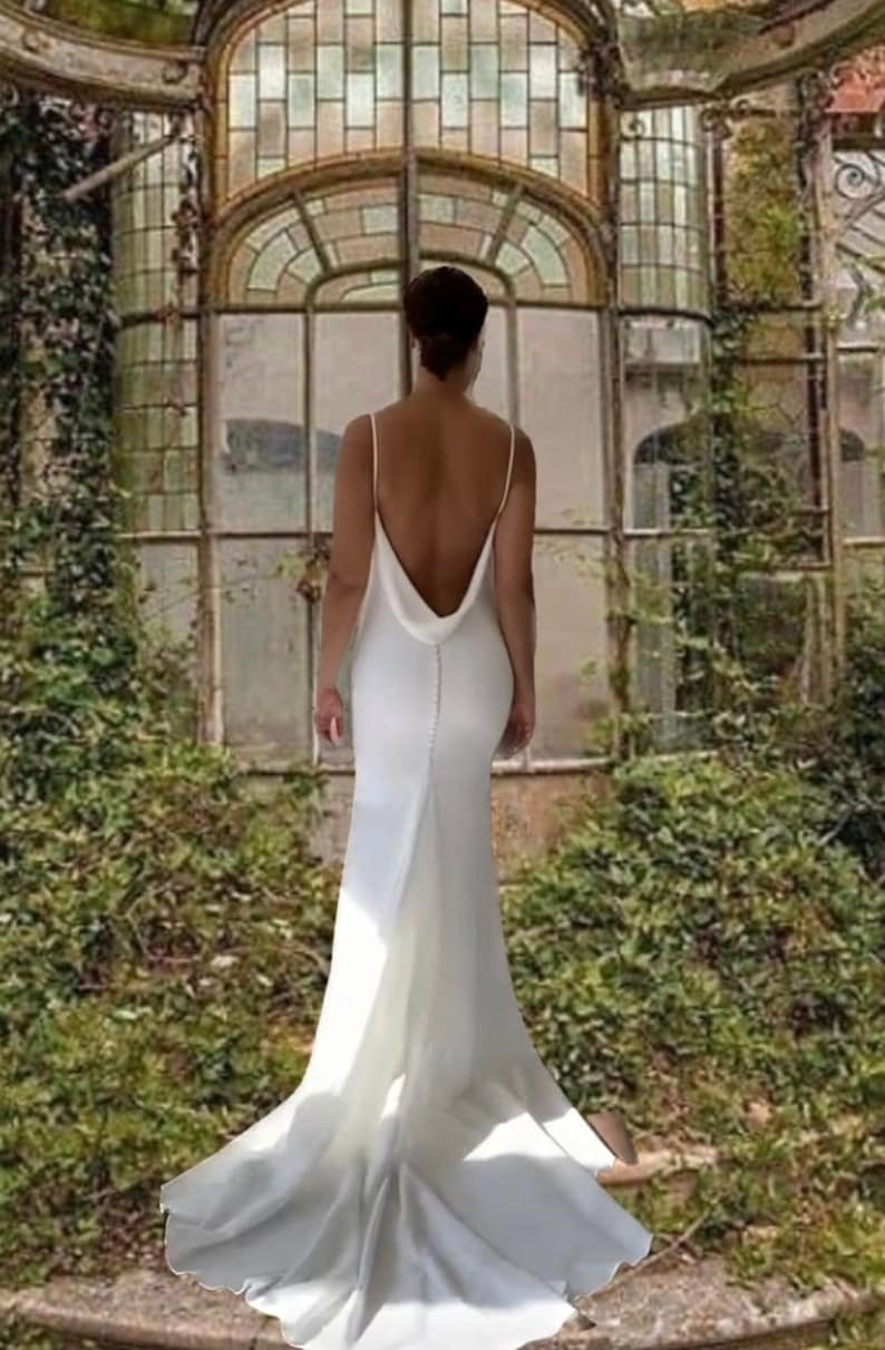 With Fit And Flare Silhouette And Covered Button Detail Optional Low Back With Or Without Cowl