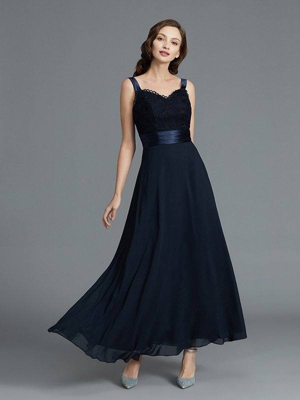 A-Line/Princess Sweetheart Sleeveless Chiffon Ankle-Length Mother of the Bride Dresses - RongMoon