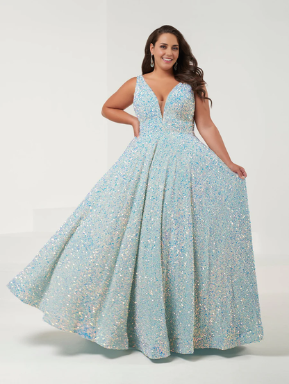 Aimishang Fashion Evening Dress Plus Size Velvet Sequin A-line Gown Prom Dresses