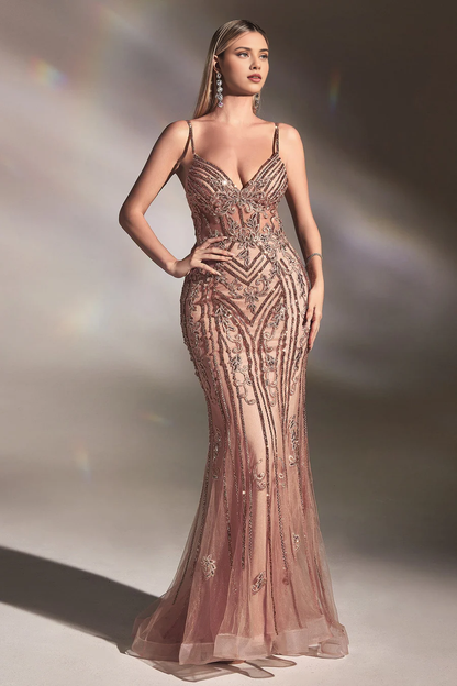 Aimishang Elegant Evening Dress Beaded Sleeveless Mermaid Dress Prom Dresses