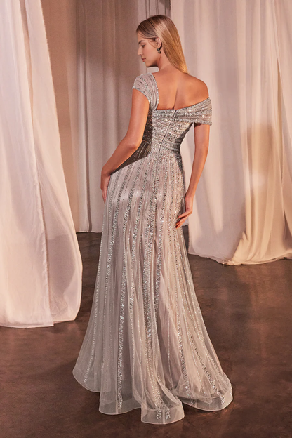 Aimishang Fashion Evening Dress Beaded Off Shoulder A-line Gown Prom Dresses