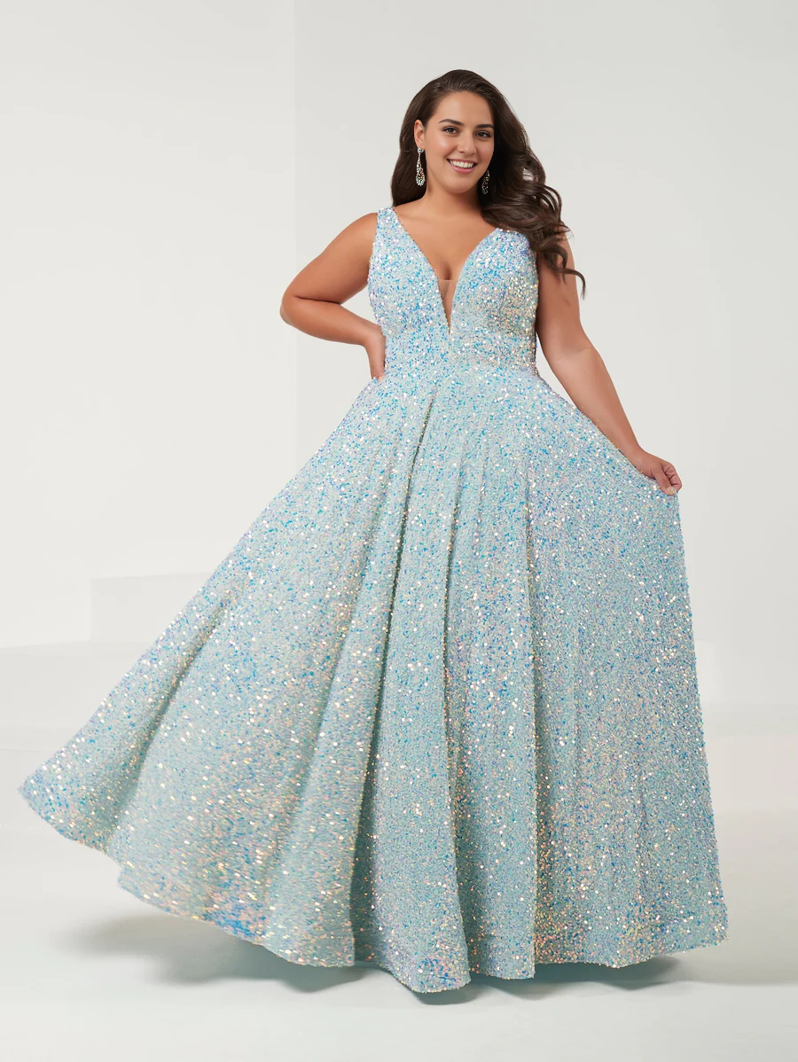 Aimishang Elegant Fall Wedding Guest Dress November Plus Size Velvet Sequin A-line Gown Evening Dress