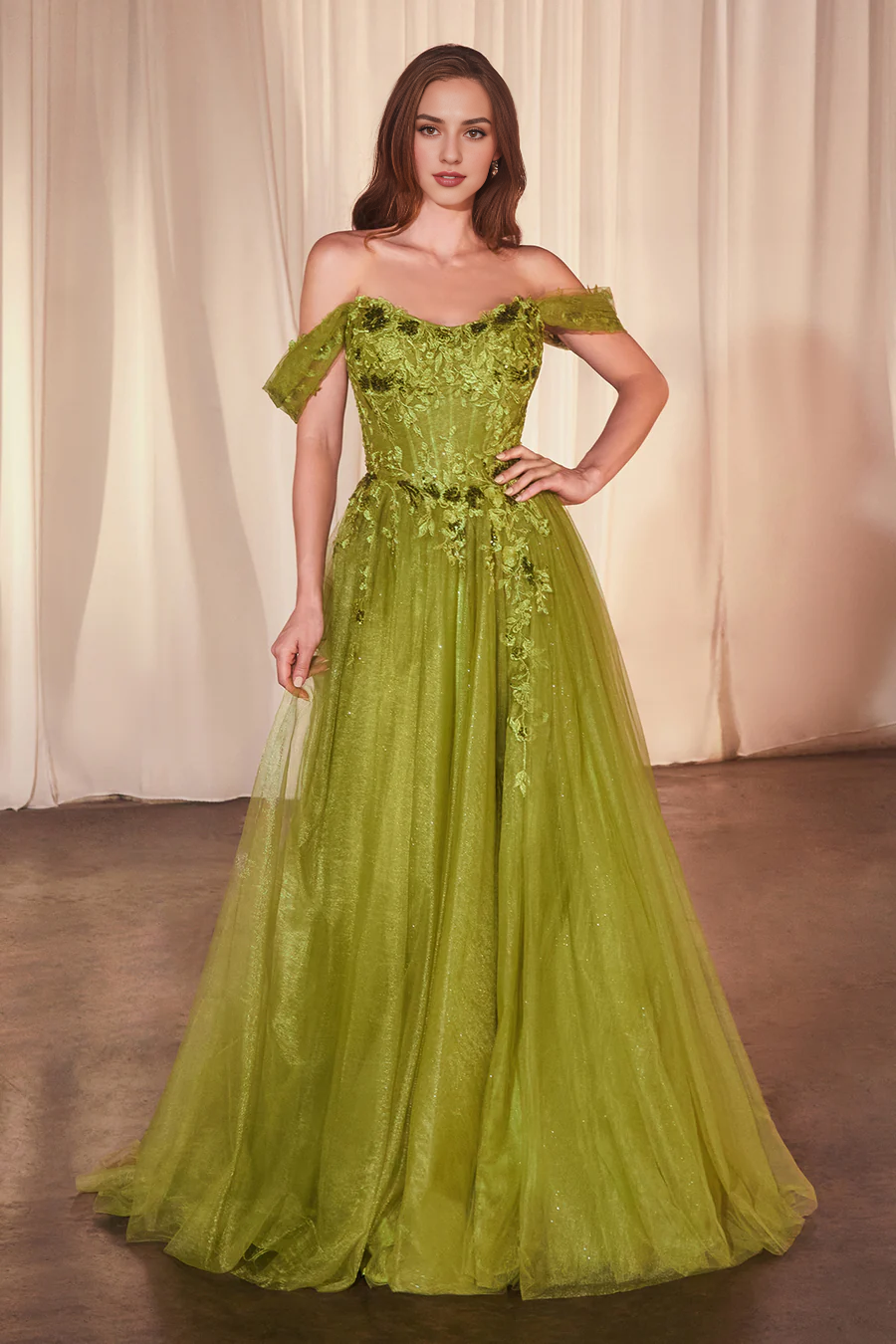 Aimishang Elegant Evening Dress Applique Off Shoulder A-line Gown Prom Dresses
