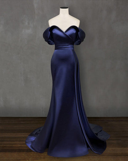 Mermaid Violet Prom Dresses Off The Shoulder