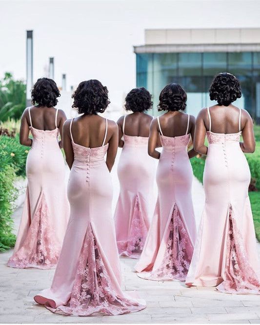 Mermaid Sweetheart Bridesmaid Dresses Lace Train