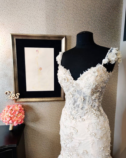 Amazing Mermaid Sweetheart Wedding Dress With Lace