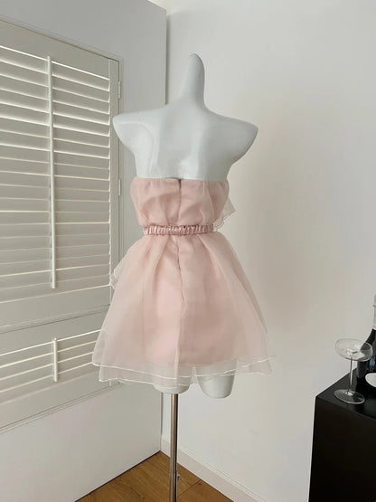 Pink/Purple Fairy Fashion Short Chiffon Homecoming Dress Birthday Party Dress gh4843