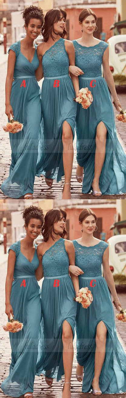 3 styles Bridesmaid Dress,Lace Chiffon Bridesmaid Dresses