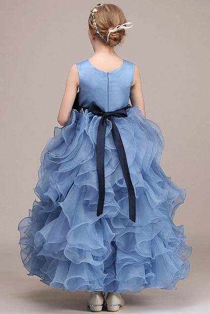 Beautiful Jewel Knee Length Flower Girl Dress