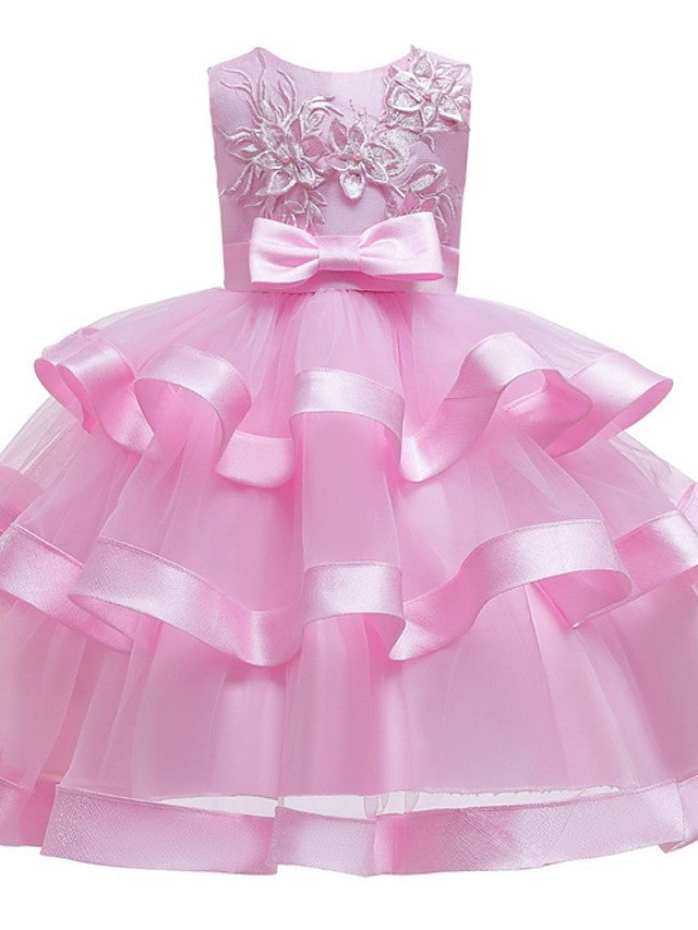 Beautiful Knee-Length Ball Gown Flower Girl Dress