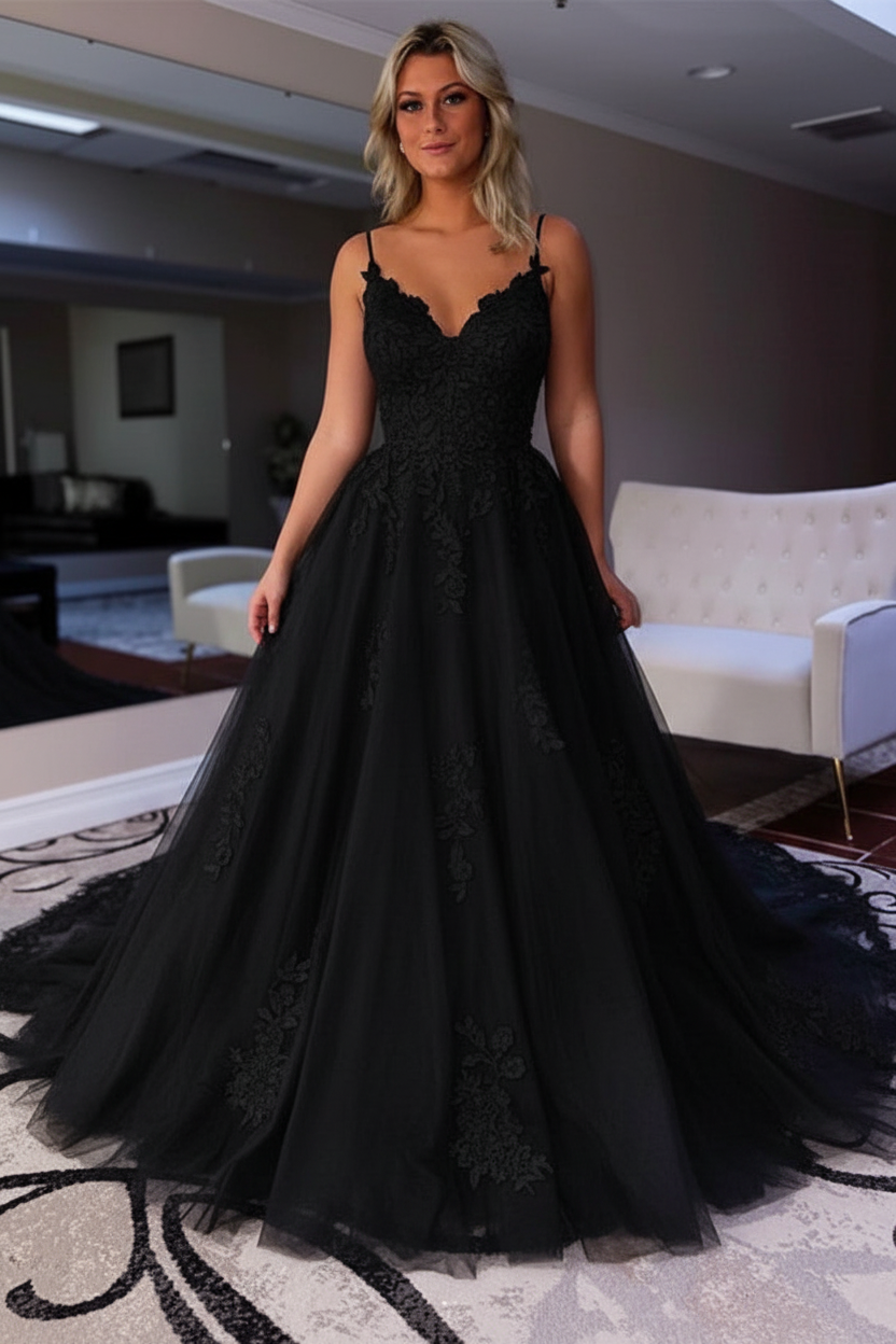 V Neck Backless Ivory Lace Wedding Dresses Tulle Aline Wedding Dress