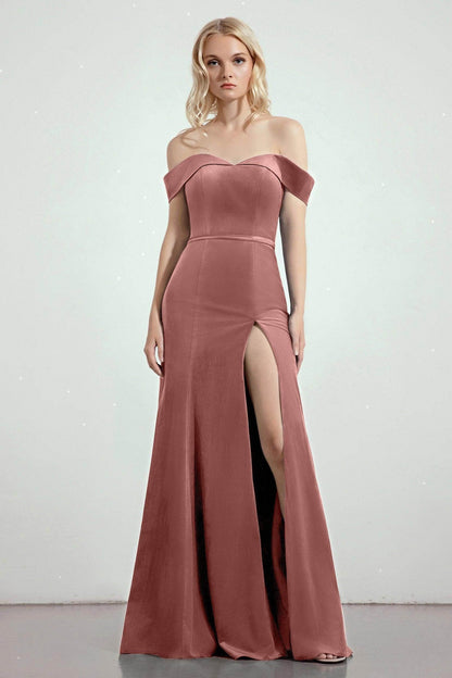 Trumpet-Mermaid Sweep-Brush Train Bridesmaid Dress Formal Dresses CB0271