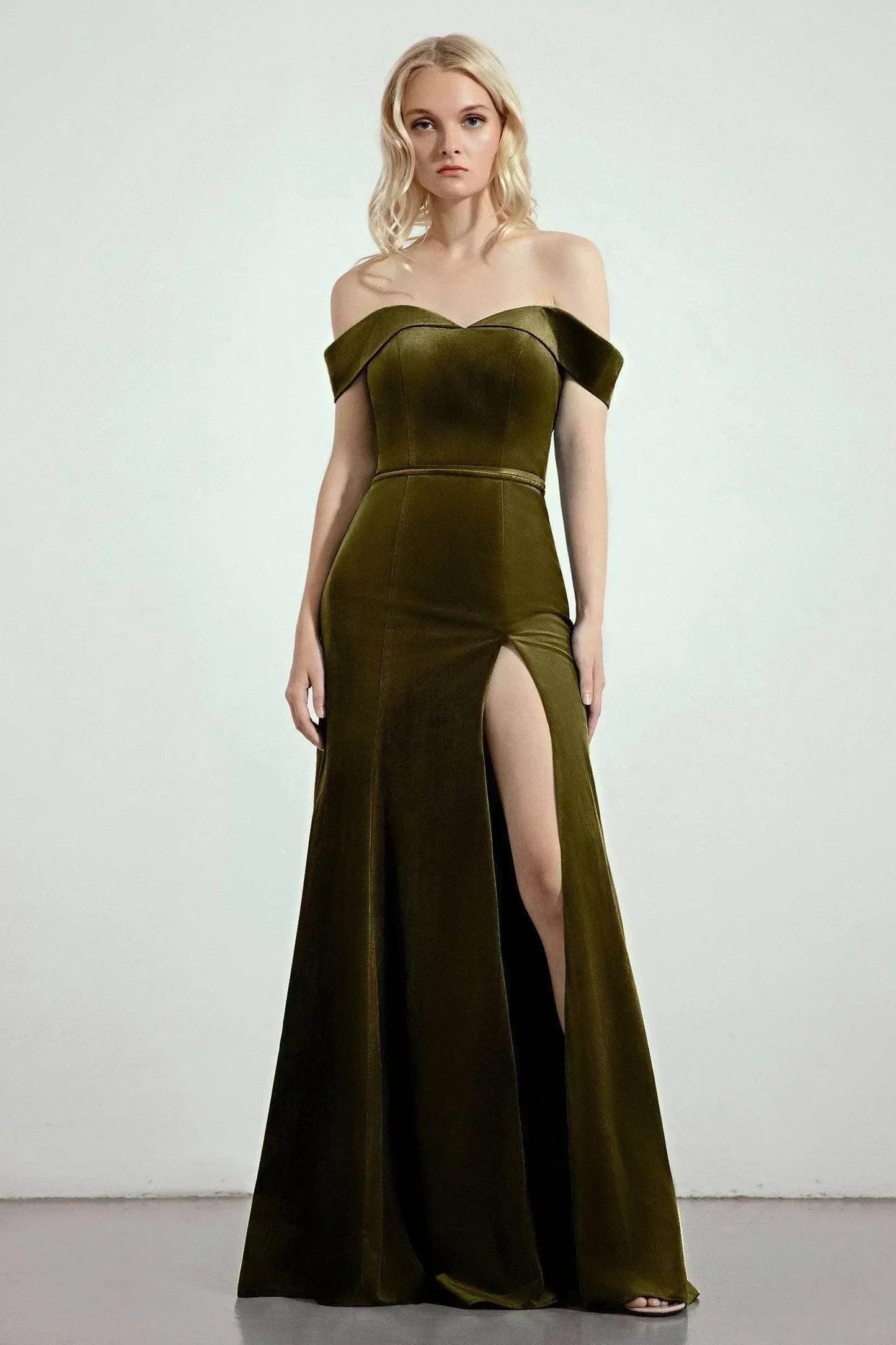 Trumpet-Mermaid Sweep-Brush Train Bridesmaid Dress Formal Dresses CB0271PS
