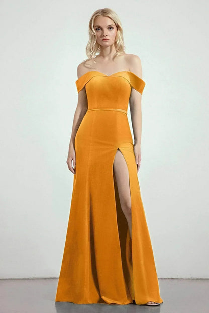 Trumpet-Mermaid Sweep-Brush Train Bridesmaid Dress Formal Dresses CB0271
