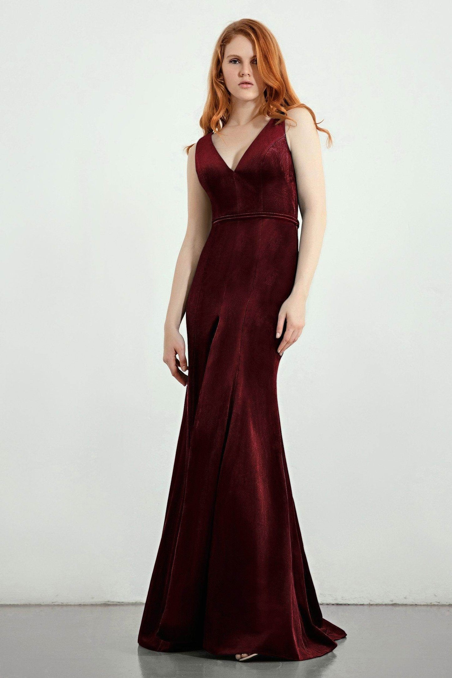 Trumpet-Mermaid Sweep-Brush Train Bridesmaid Dress Formal Dresses CB0272