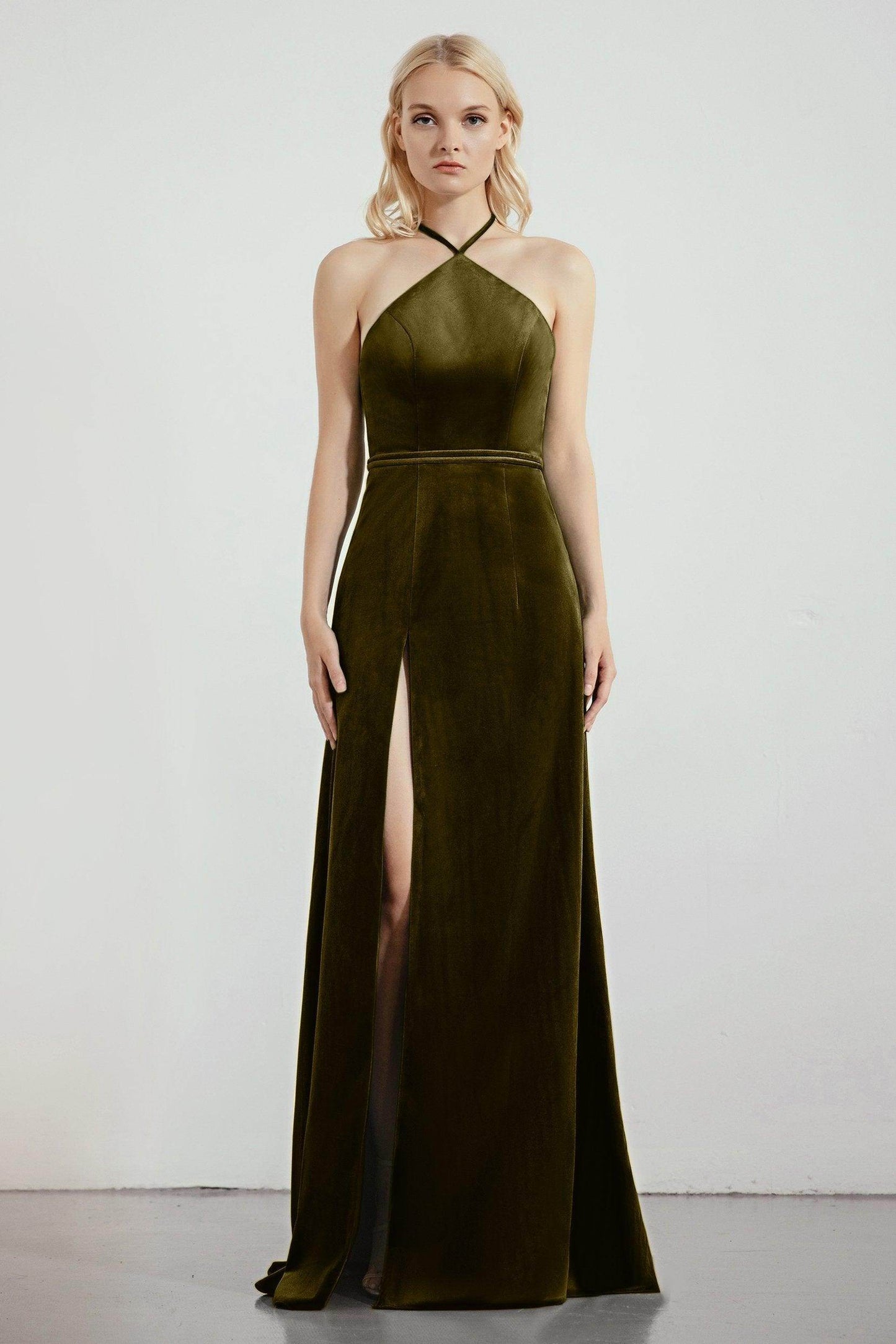 Sheath-Column Sweep-Brush Train Bridesmaid Dress Formal Dresses CB0273