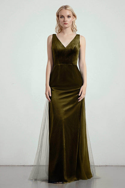 Sheath-Column Floor Length Bridesmaid Dress Formal Dresses CB0275
