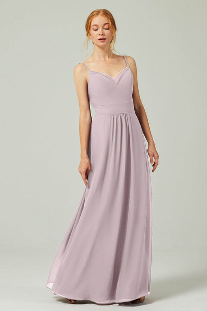 A-Line Floor Length Chiffon Bridesmaid Dress CB0293