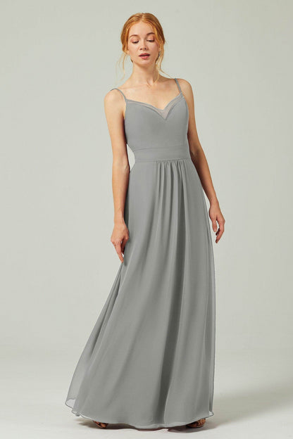 A-Line Floor Length Chiffon Bridesmaid Dress CB0293