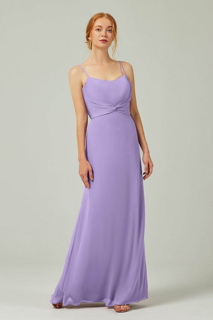 Sheath-Column Floor Length Chiffon Bridesmaid Dress CB0294