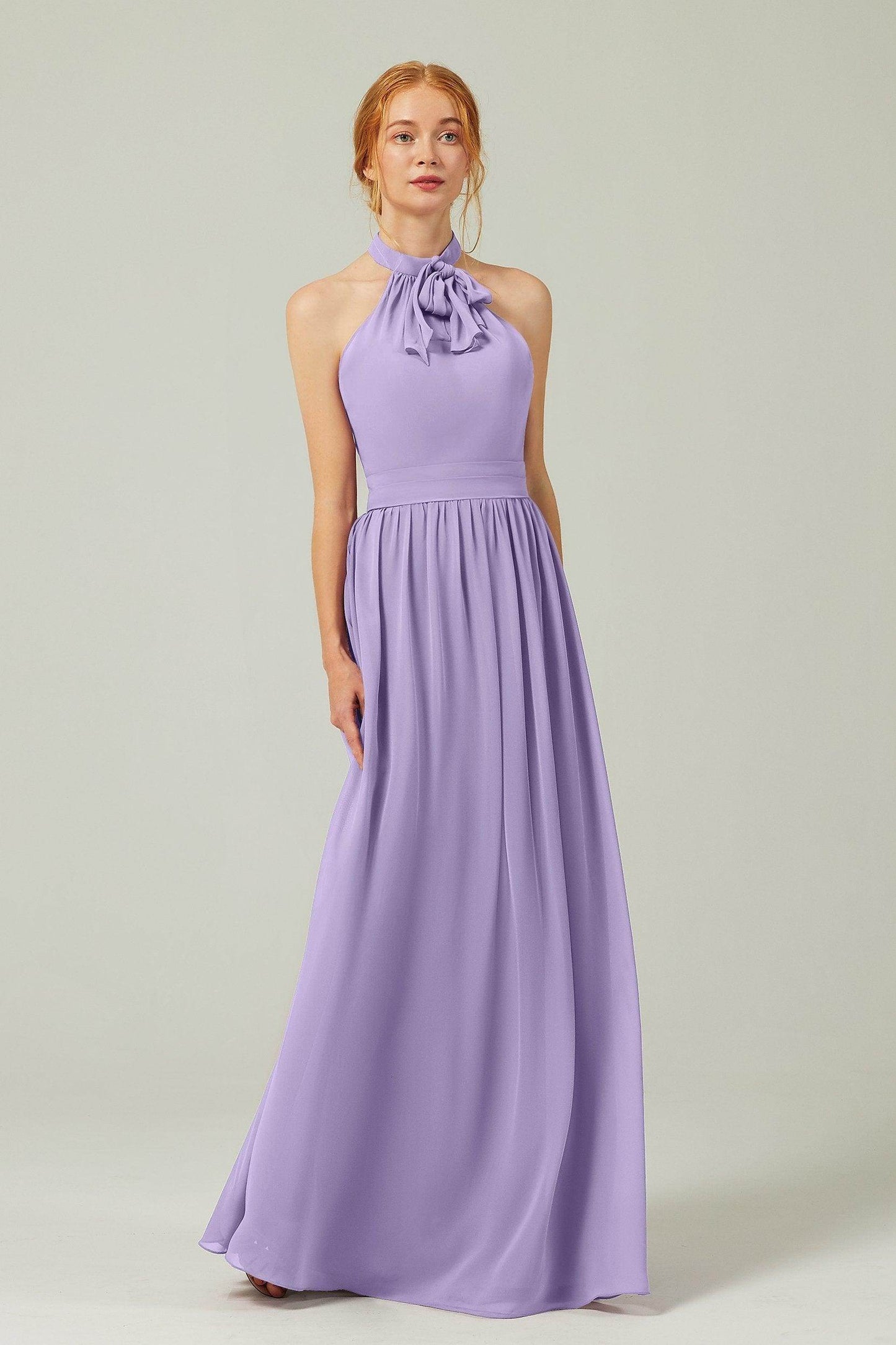 A-Line Floor Length Chiffon Bridesmaid Dress CB0295