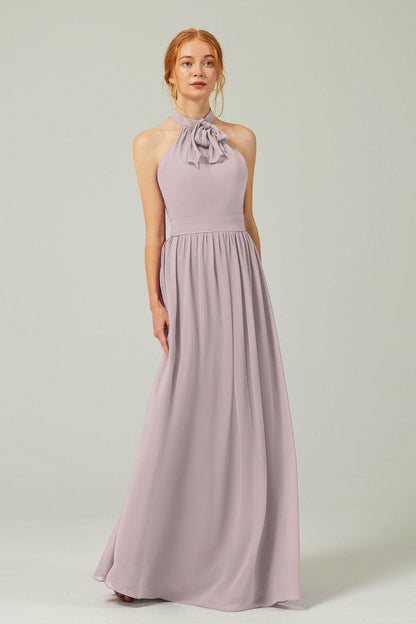 A-Line Floor Length Chiffon Bridesmaid Dress CB0295
