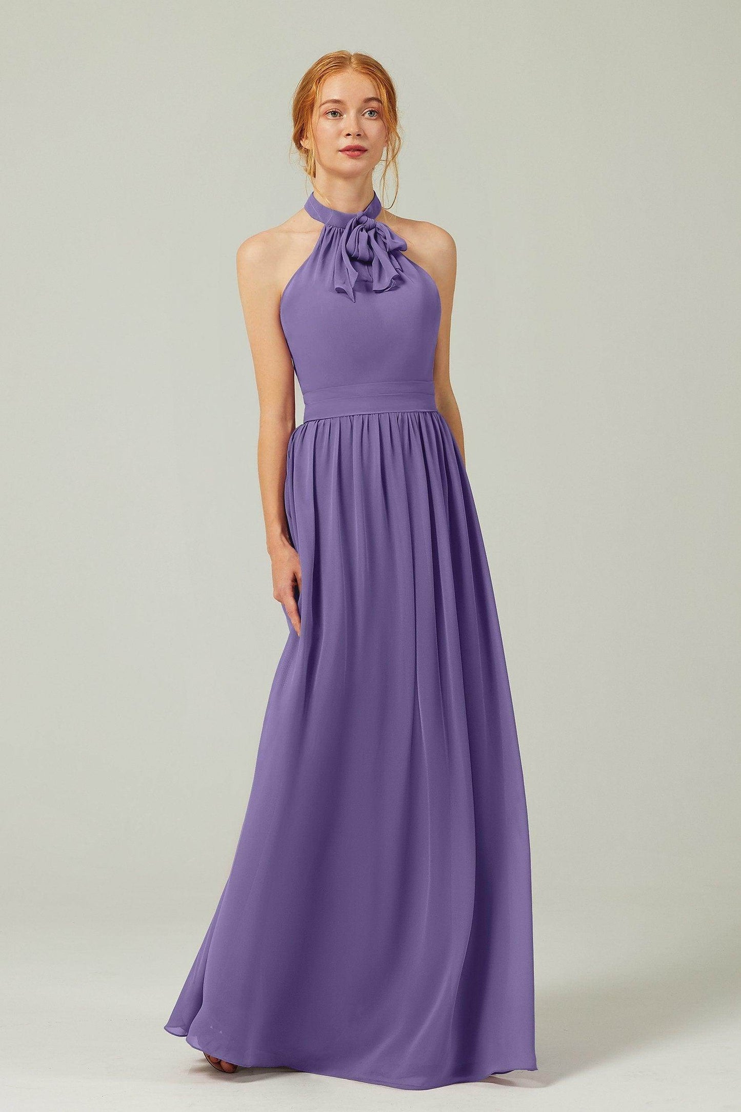 A-Line Floor Length Chiffon Bridesmaid Dress CB0295