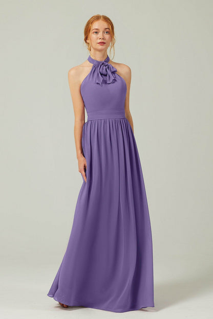 A-Line Floor Length Chiffon Bridesmaid Dress CB0295