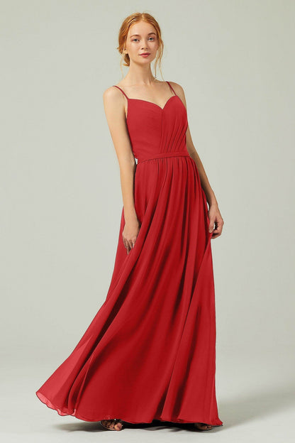 A-Line Floor Length Chiffon Bridesmaid Dress CB0296