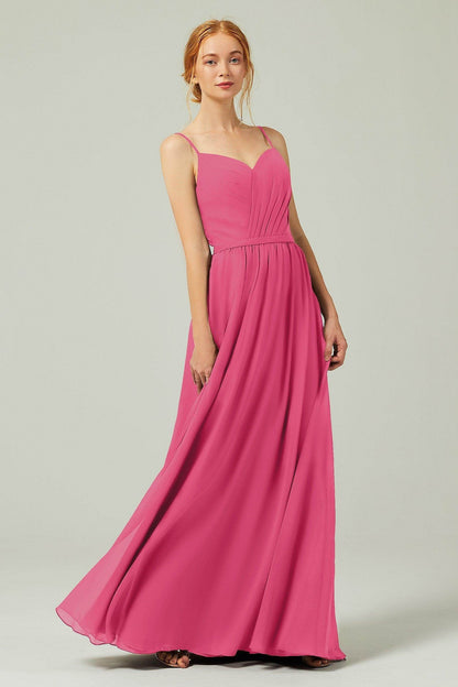 A-Line Floor Length Chiffon Bridesmaid Dress CB0296