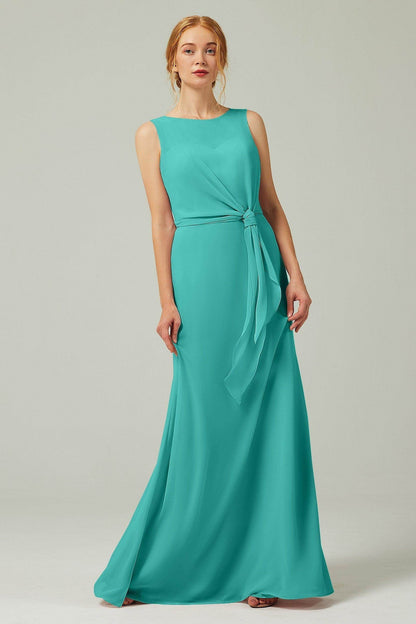 A-Line Floor Length Chiffon Bridesmaid Dress CB0317