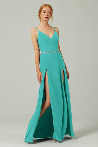 A-Line Floor Length Chiffon Bridesmaid Dress CB0321
