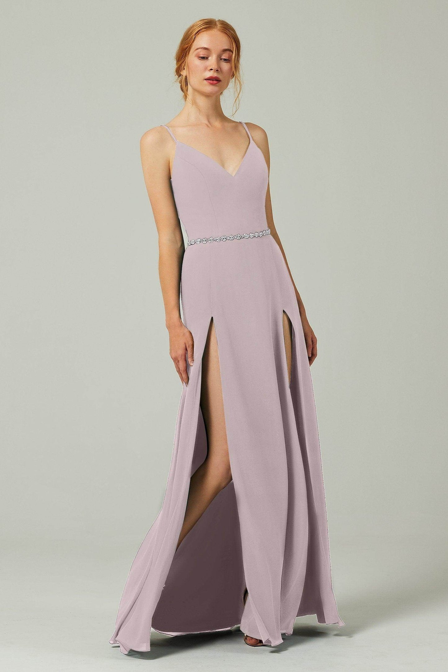 A-Line Floor Length Chiffon Bridesmaid Dress CB0321