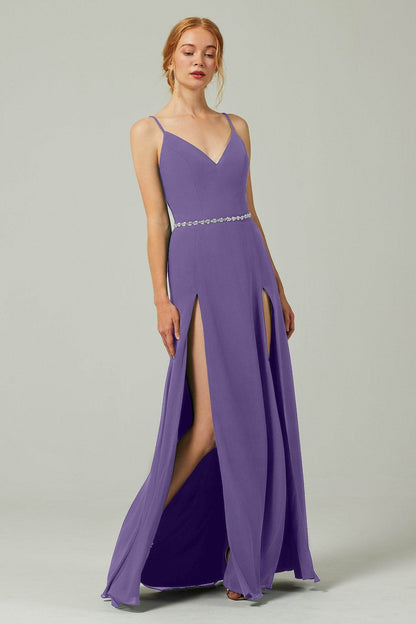 A-Line Floor Length Chiffon Bridesmaid Dress CB0321