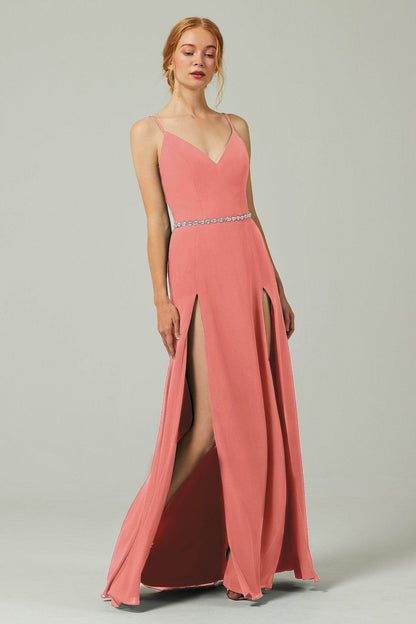 A-Line Floor Length Chiffon Bridesmaid Dress CB0321
