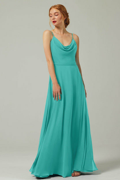 A-Line Floor Length Chiffon Bridesmaid Dress CB0322