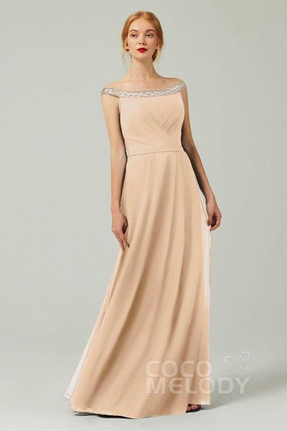 A-Line Floor Length Chiffon Bridesmaid Dress Formal Dresses CB0339