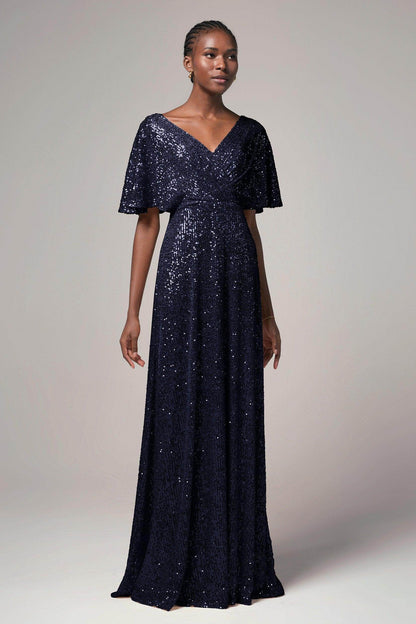 Sheath-Column Floor Length Sequined Dress CB0399