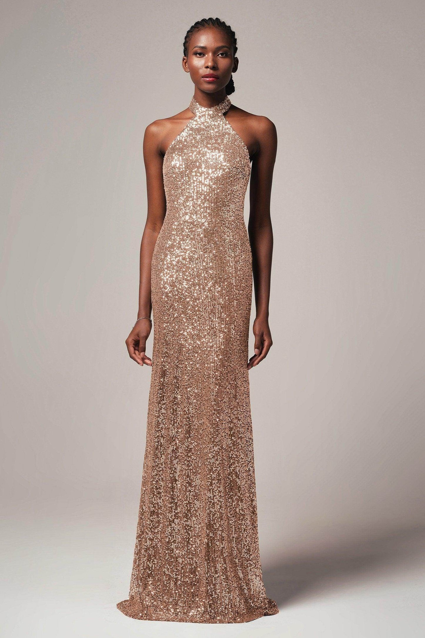 Sheath-Column Floor Length Sequined Dress CB0401