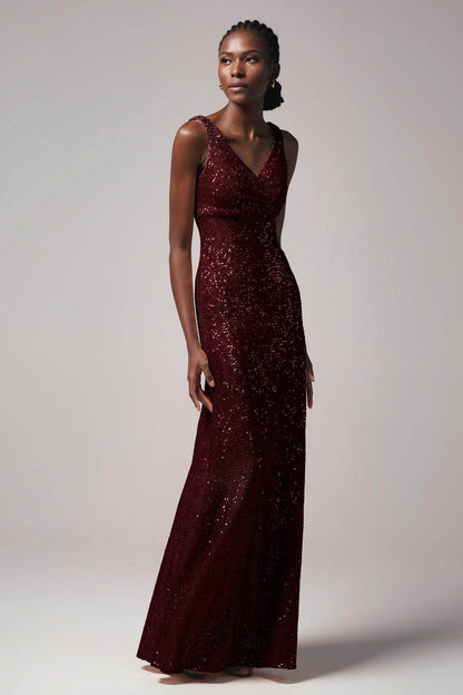 Sheath-Column Floor Length Sequined Dress CB0404