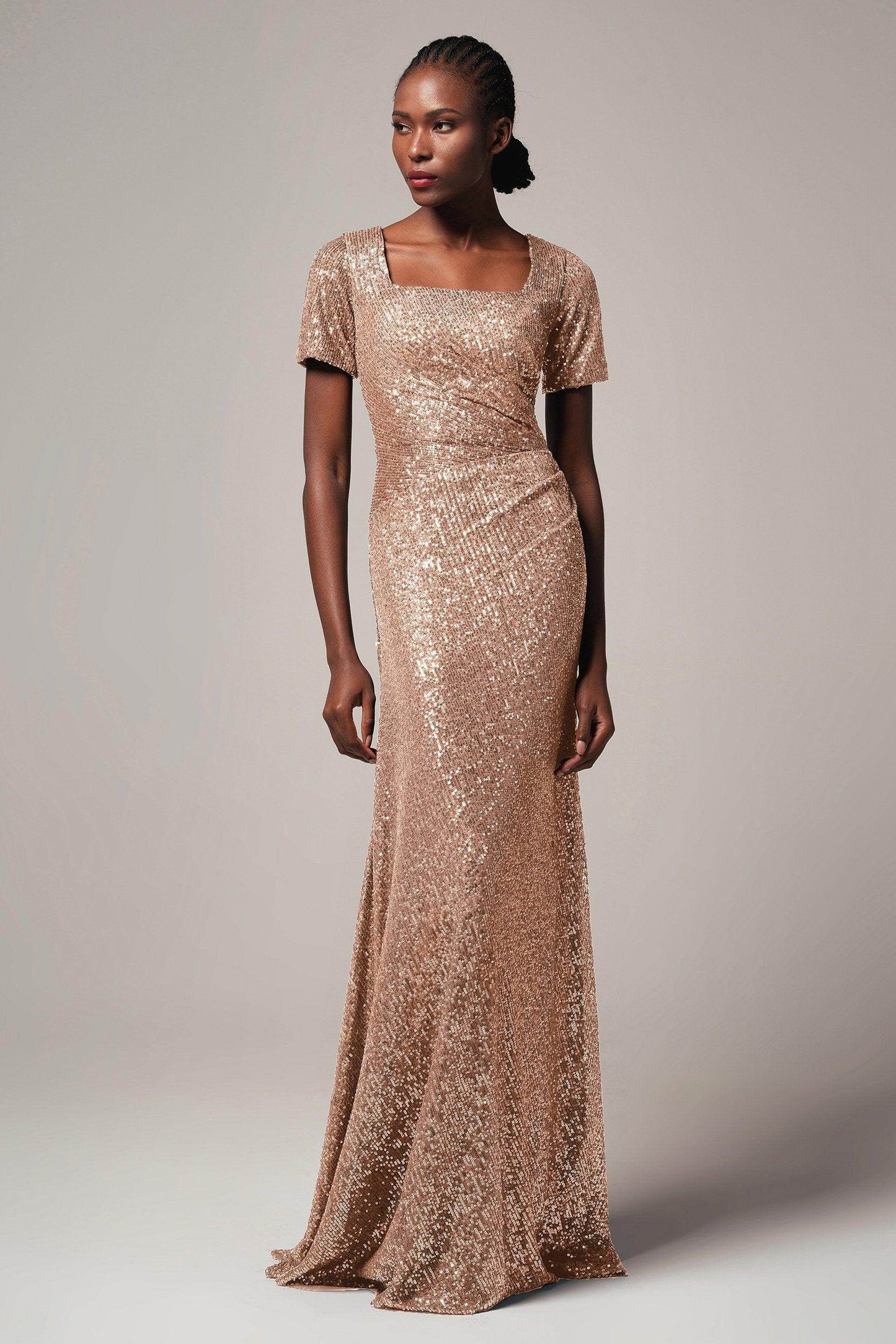 Sheath-Column Floor Length Sequined Dress CB0409