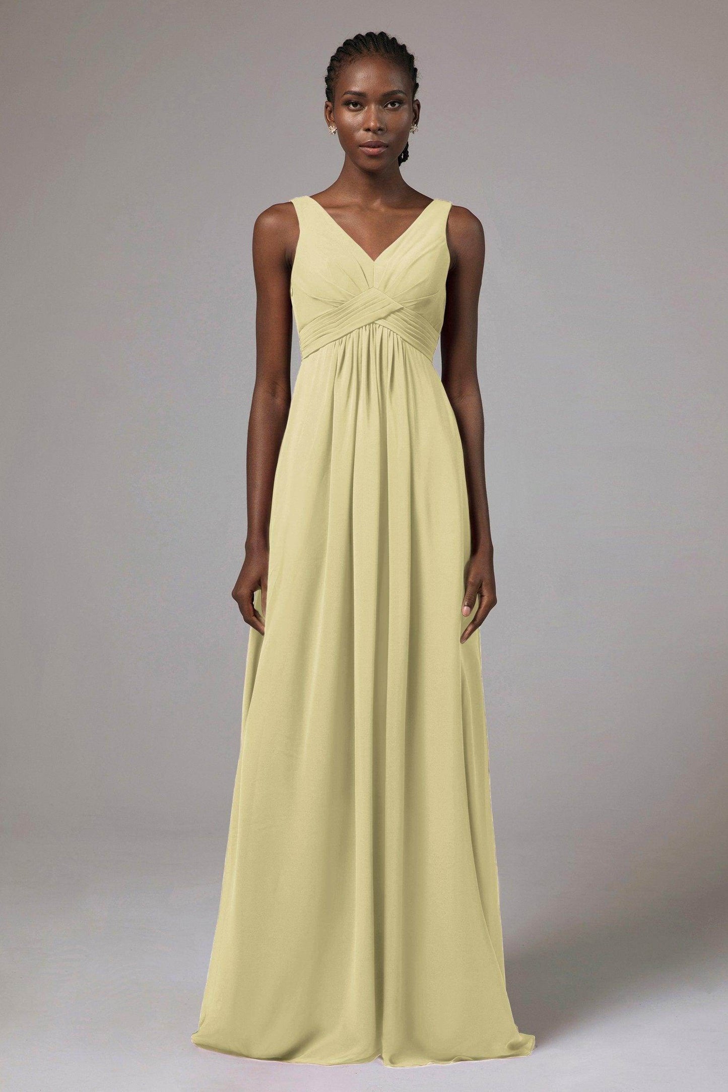 A-Line Floor Length Chiffon Bridesmaid Dress Formal Dresses CB0411