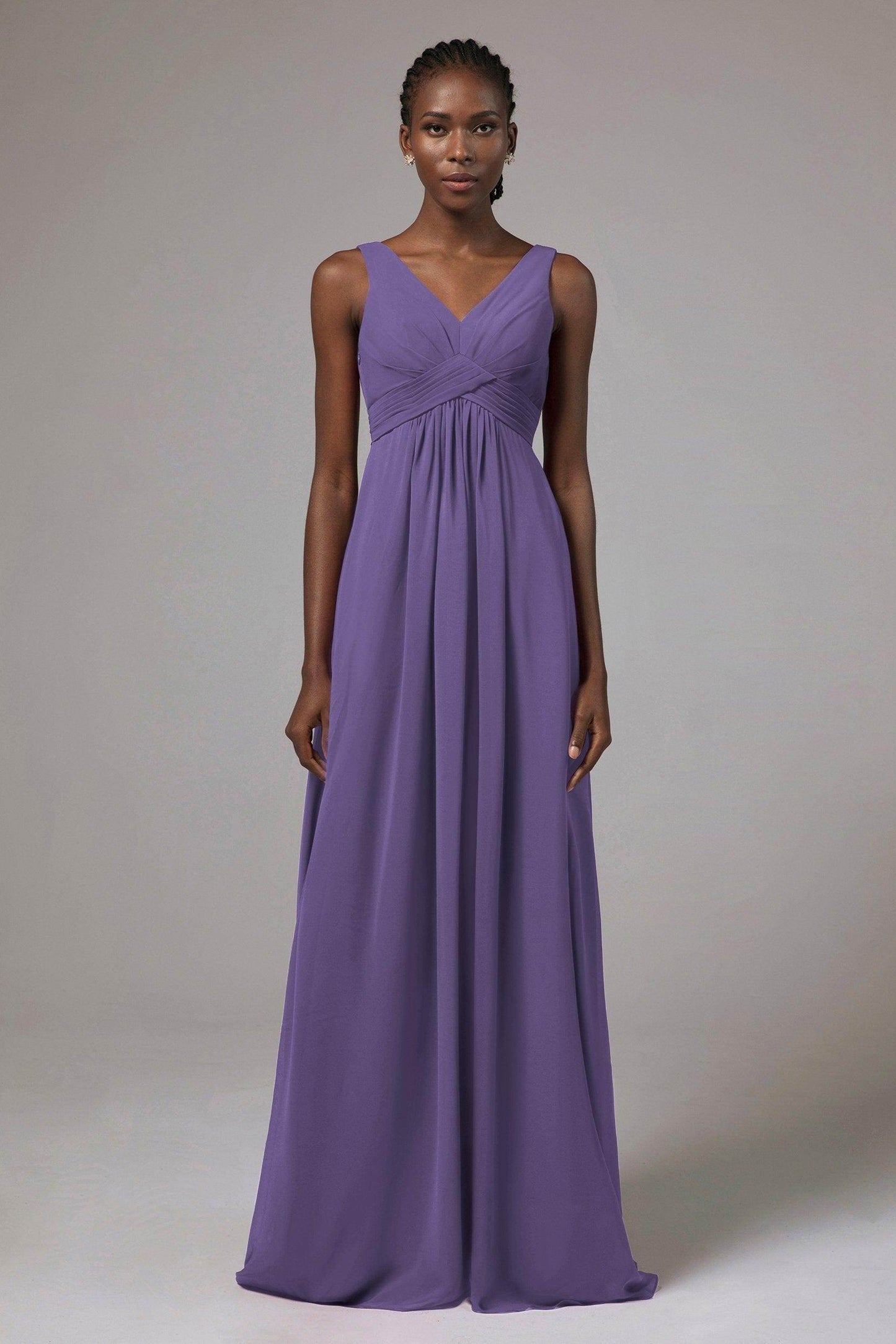 A-Line Floor Length Chiffon Bridesmaid Dress Formal Dresses CB0411