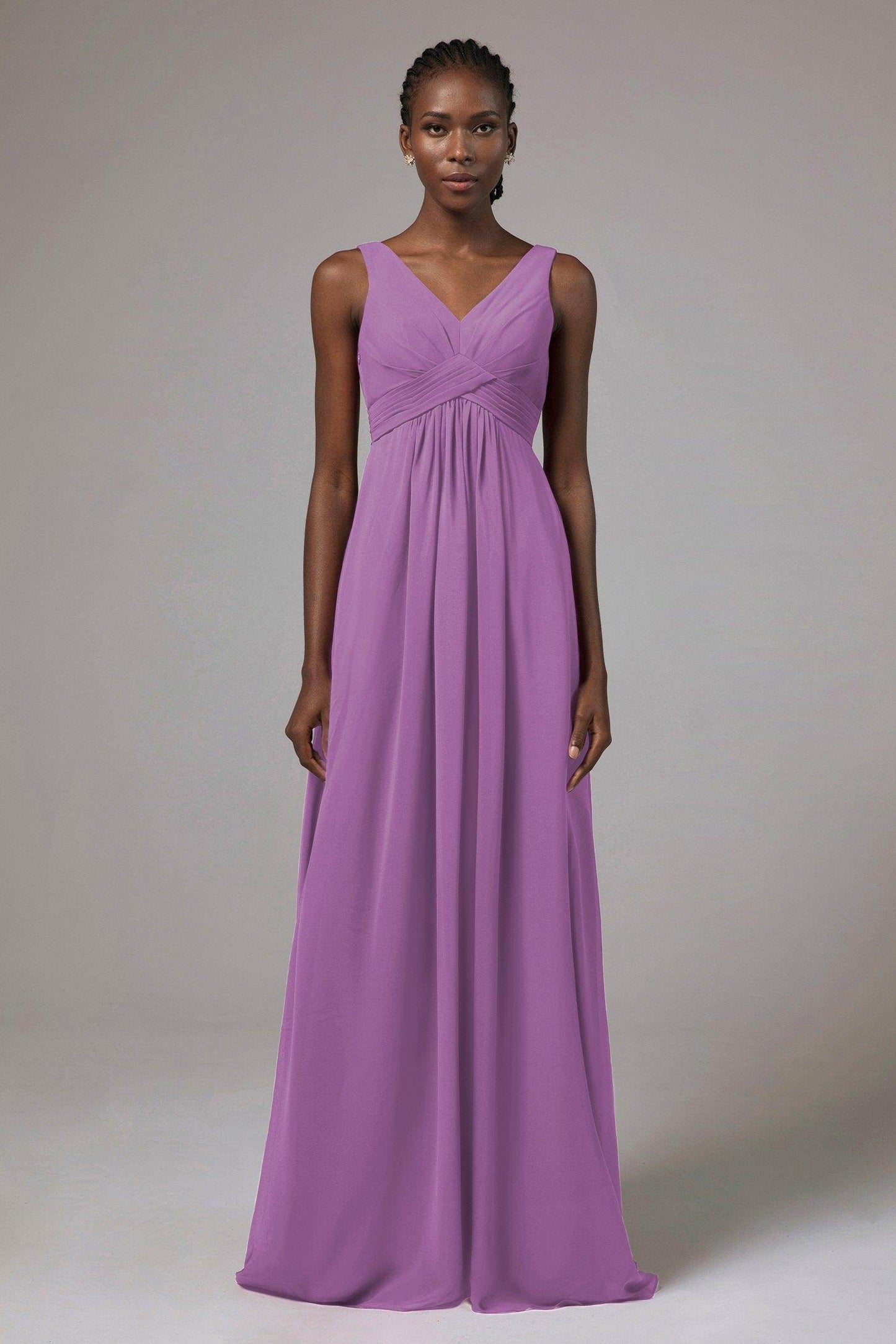 A-Line Floor Length Chiffon Bridesmaid Dress Formal Dresses CB0411